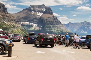 Parking at Logan Pass in Glacier National Park (NPS, Jacob W. Frank)