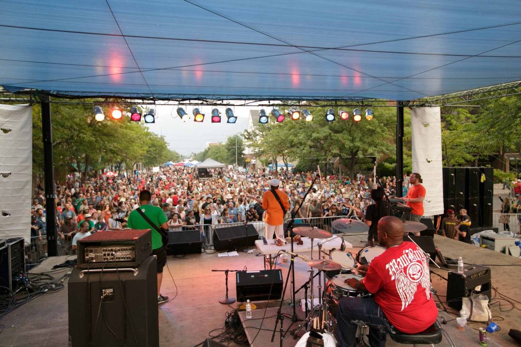 Clinton Fearon and the Boogie Brown Band at River City Roots Festival in downtown Missoula. (Athena Lonsdale, Missoula Downtown Association)