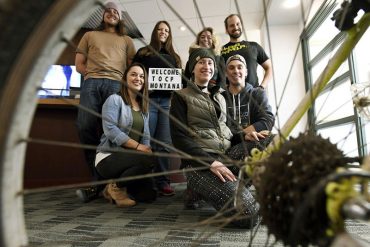 Employees of San Francisco-based fitness technology company ClassPass in their Missoula office. (Tom Bauer, Missoulian)