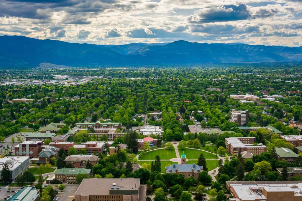 View of Missoula and the University of Montana from Mount Sentinel. (Jon Bilous)