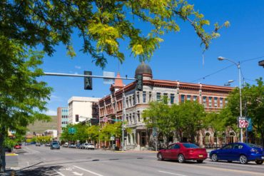 Traffic crosses Main Street in historic downtown Missoula. (Ian Dagnall)