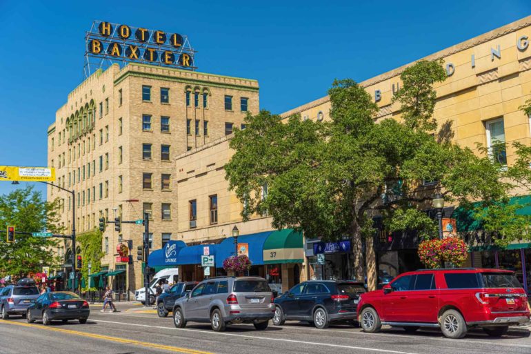 The legendary Hotel Baxter building on Main St. in Bozeman. (Shutterstock)